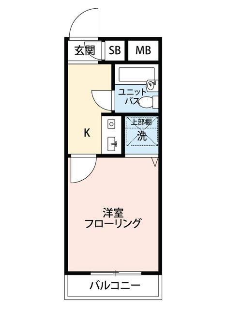 マイナビSTAYミライエ新中野(1K/3階)の間取り写真