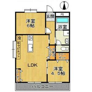 戌亥マンション(2LDK/2階)の間取り写真