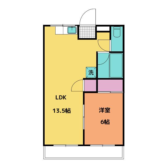 MAISON OLIVEⅡ(1LDK/2階)の間取り写真