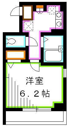 フェリス三鷹下連雀(1K/3階)の間取り写真