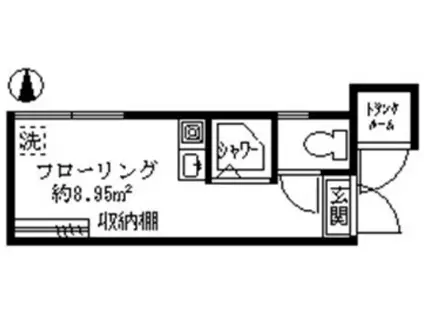 グレースミーナ(ワンルーム/1階)の間取り写真