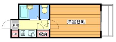 泉町ロイヤルハイツC棟(1K/2階)の間取り写真
