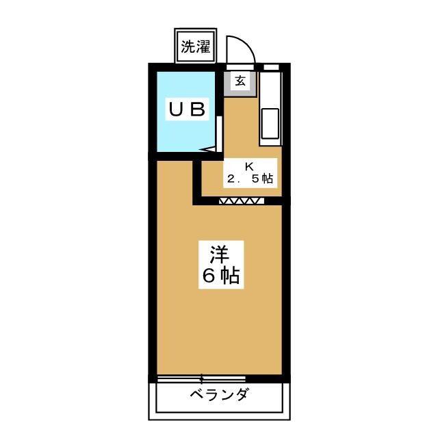 バロン野沢(1K/3階)の間取り写真
