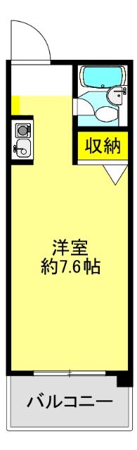 トップヒルズ森之宮(ワンルーム/6階)の間取り写真