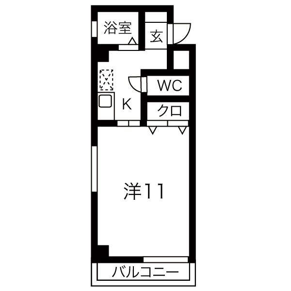 アビタシオンSEI(1K/3階)の間取り写真