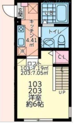 リベルテ相模原(1K/2階)の間取り写真