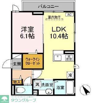 HIレジデンス(1LDK/3階)の間取り写真