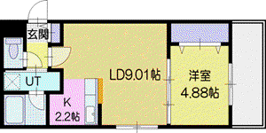 癒禅32(1LDK/4階)の間取り写真