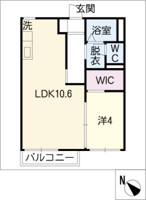 フロイデンハイム(1LDK/2階)の間取り写真