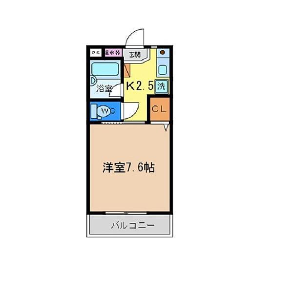 アメニティ・ロード(1K/3階)の間取り写真
