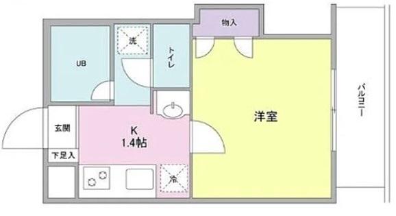 エメラルドマンションⅢ(1K/2階)の間取り写真