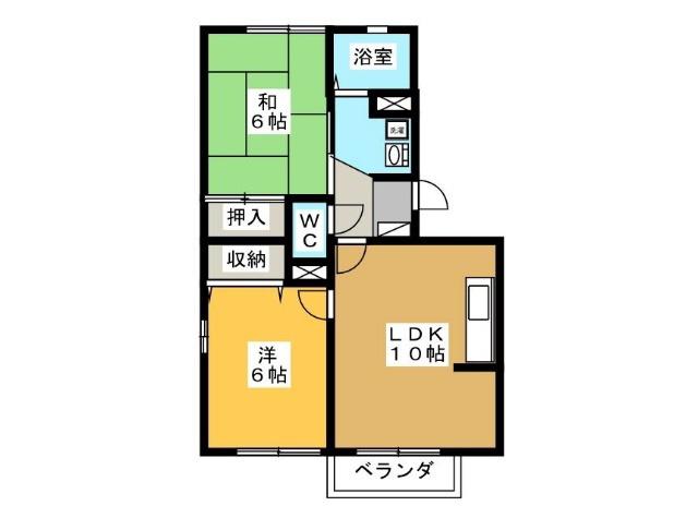 セジュール津田V(2LDK/2階)の間取り写真