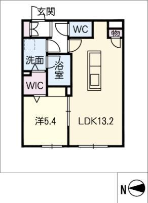 シャーメゾンクレイン(1LDK/1階)の間取り写真