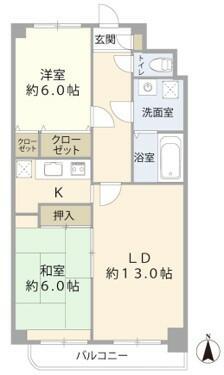 ウイング東葛西(2LDK/1階)の間取り写真