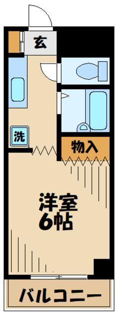 グリーンハイムヴィラながい(1K/3階)の間取り写真