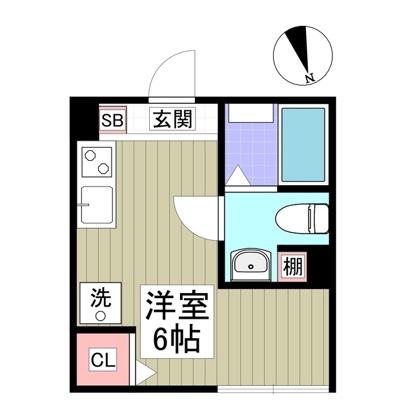 K&T 前原(ワンルーム/3階)の間取り写真