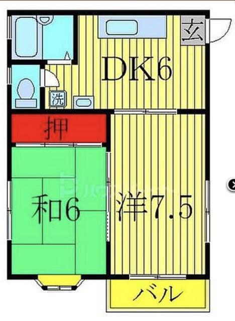 サンピア光が丘(2DK/1階)の間取り写真