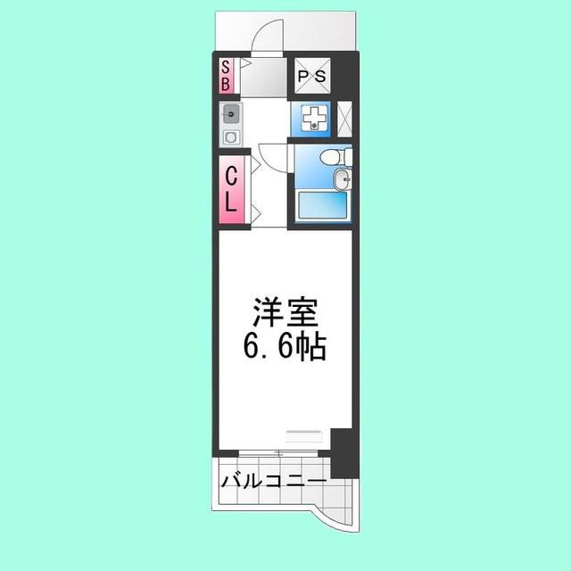 メゾンドフェニックス(ワンルーム/10階)の間取り写真