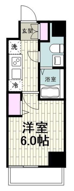 ラフィスタ川崎IV(1K/6階)の間取り写真