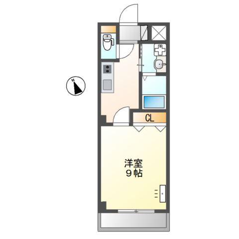AXIO(1K/4階)の間取り写真
