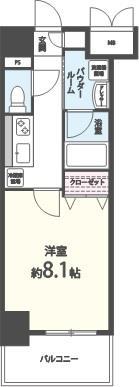 CENTRE RIZIERE-サントルリジェール-(1K/3階)の間取り写真