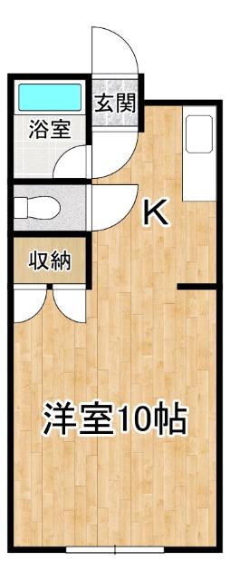 アーバン8・6(1K/2階)の間取り写真