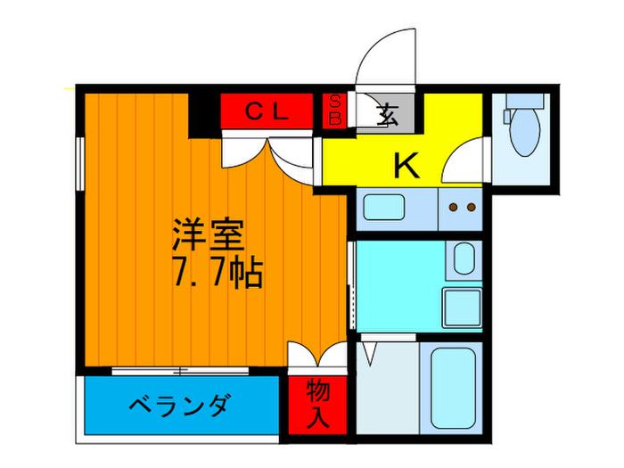 榮マンション(1K/3階)の間取り写真