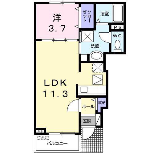 TS-HERITAGE(1LDK/1階)の間取り写真