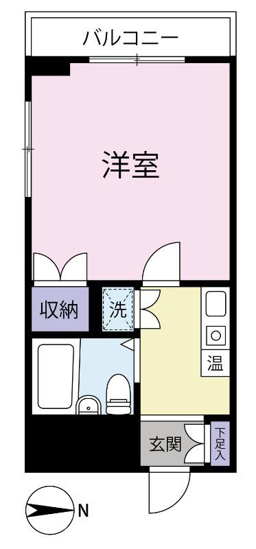 吉祥ビル(1K/4階)の間取り写真