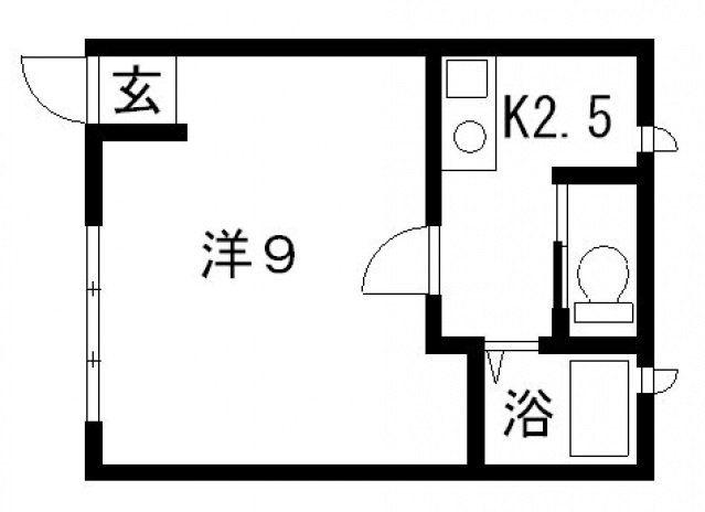 エクセレント老原 A棟B棟(1K/1階)の間取り写真