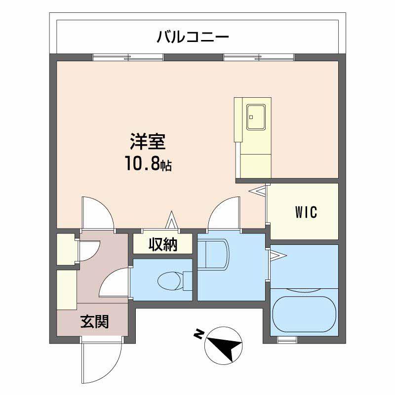 C.C.COURT五日市駅前(ワンルーム/4階)の間取り写真