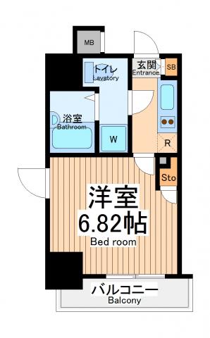 ビバリーホームズ川崎(1K/2階)の間取り写真