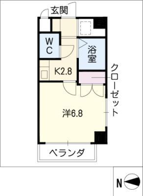 シティライフ一社(1K/2階)の間取り写真