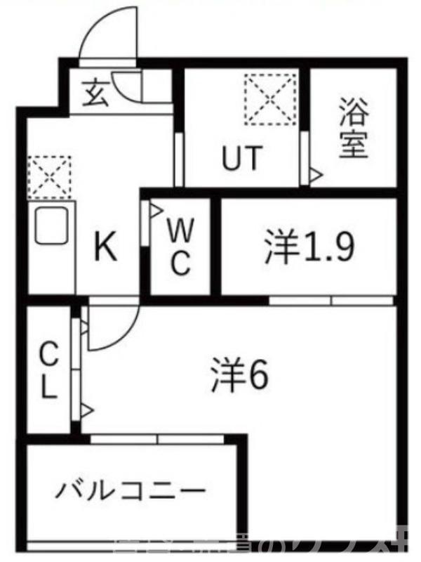 シーエムシス(2K/2階)の間取り写真