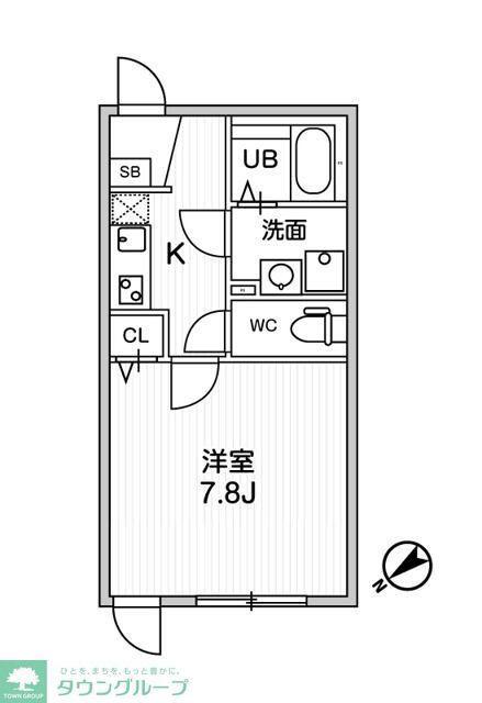 TS CUOREお花茶屋(1K/2階)の間取り写真