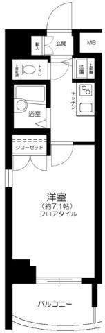 ベルファース志村坂上アリコルージュ(1LDK/7階)の間取り写真