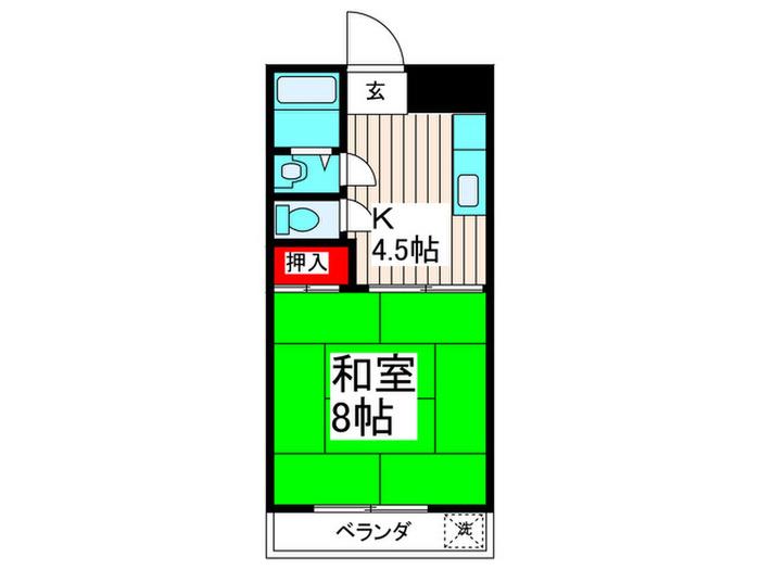 ルポーゼ(1K/3階)の間取り写真