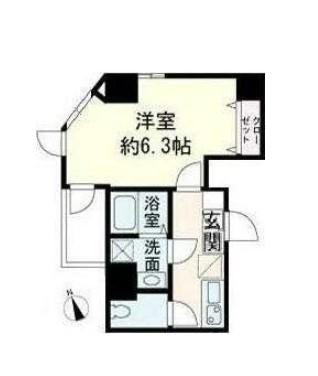 ブリヤン諏訪台(1K/3階)の間取り写真