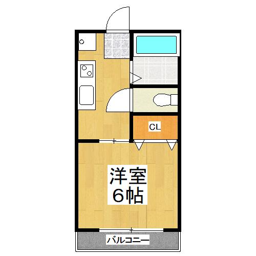 コンフォール瀬戸(1K/1階)の間取り写真