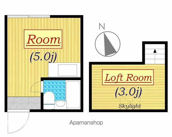 Kハウス馬込(ワンルーム/2階)の間取り写真