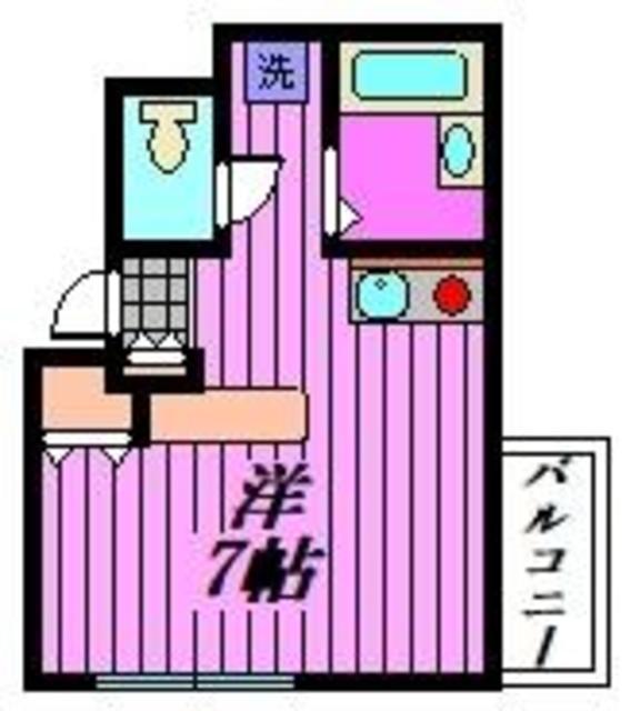 メゾン・ラフィット(ワンルーム/1階)の間取り写真