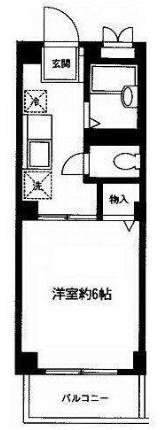 アステール(1K/3階)の間取り写真