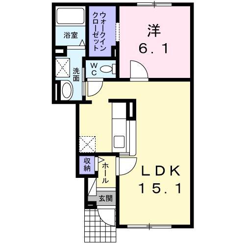 ベル・メゾン(1LDK/1階)の間取り写真