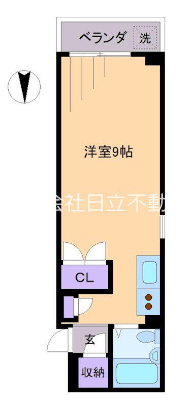 ホームズ笹塚(ワンルーム/1階)の間取り写真