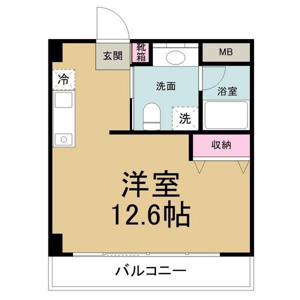 RAFFLE SHINSAKAE(ワンルーム/6階)の間取り写真