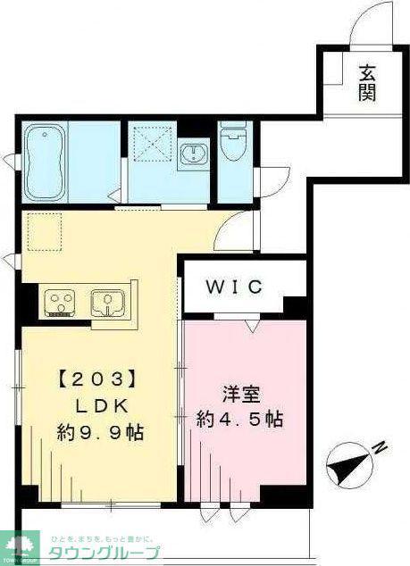グルナディエ(1LDK/2階)の間取り写真