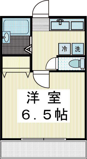 ブラウンハイツ(1K/2階)の間取り写真