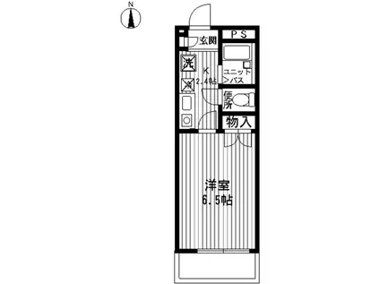メゾンドゥーズ(1K/2階)の間取り写真