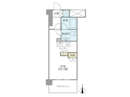 プリヴェール南青山(ワンルーム/5階)の間取り写真