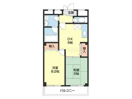 レスペート西庄II(2DK/3階)の間取り写真